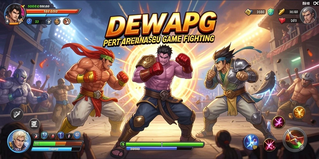 Gameplay seru DEWAPG menampilkan pertarungan seru dan karakter unik.