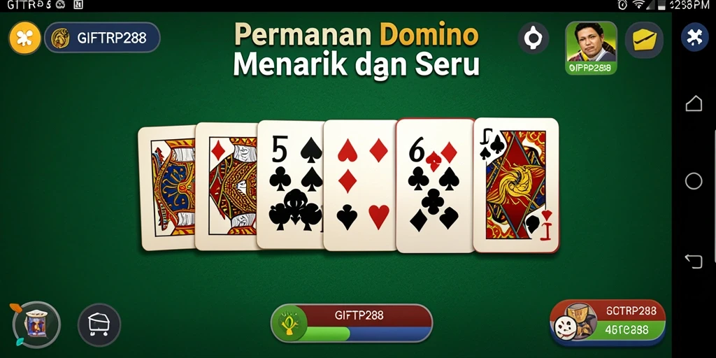 Screenshot tajam dari gameplay Domino yang menarik.