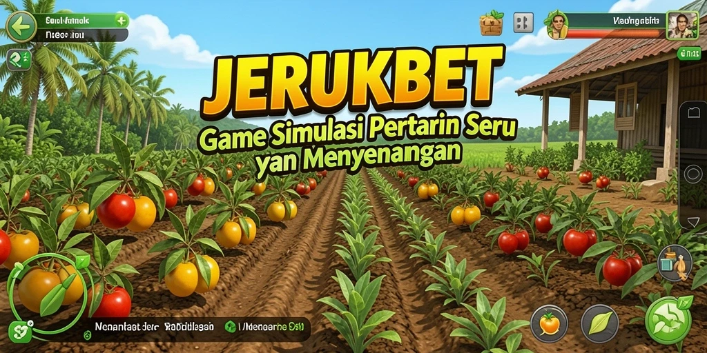 Screenshot JERUKBET menunjukkan petani merawat tanamannya dengan penuh perhatian.