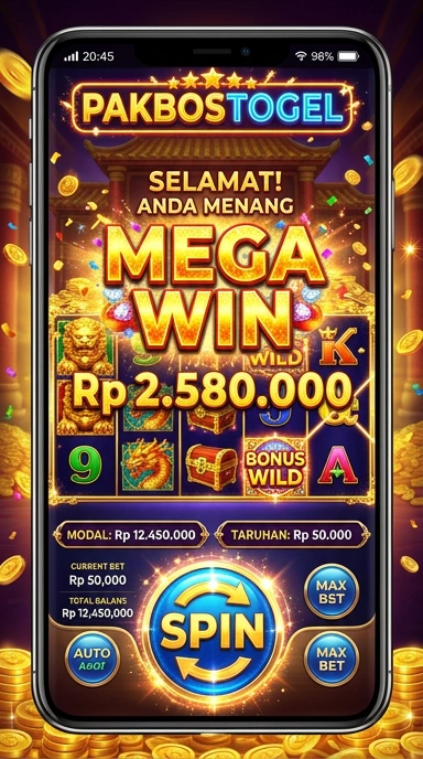 Tampilan utama aplikasi pakbostogel dengan fitur menarik.